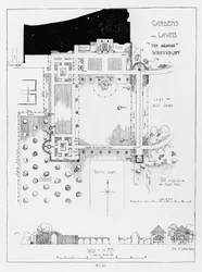 Jardin et pelouses, The Grange, Wraysbury, de The Art and Craft of Garden Making de Thomas Mawson, publié en 1900